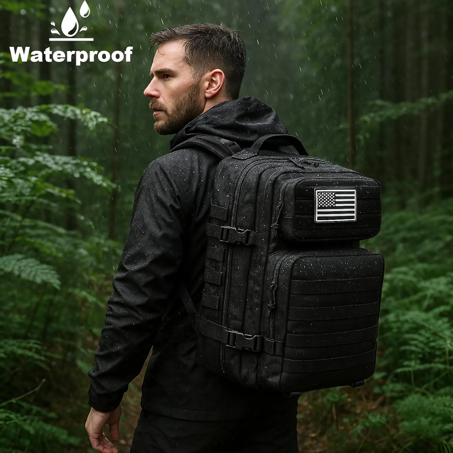 Military Tactical Backpack for Men Army 3 Day Assault Pack Outdoors Hiking Treeking Rucksack with Molle System