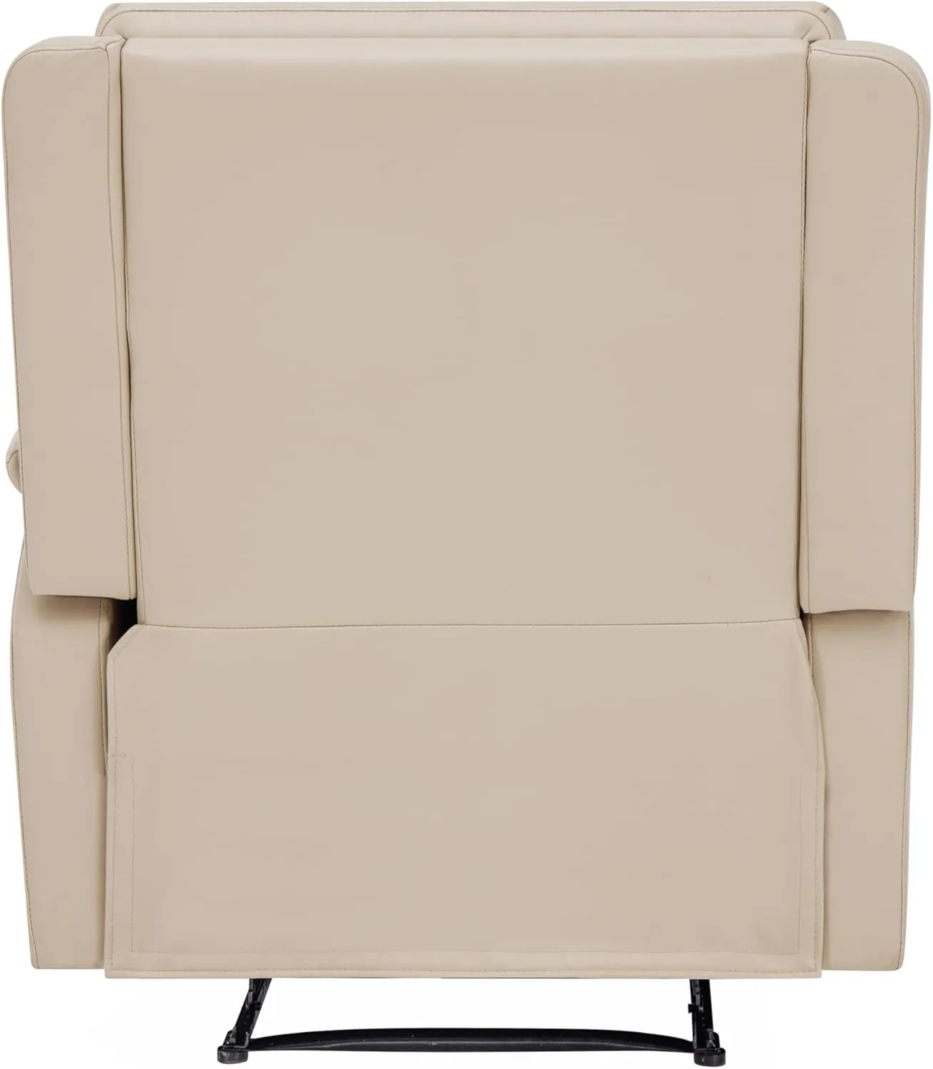 MINCETA Recliner Chairs,Modern Nursery Recliner 5" Wall Hugger Nursery Recliner with Overstuffed Arm and Back for Living Room,PU Leather in Khaki