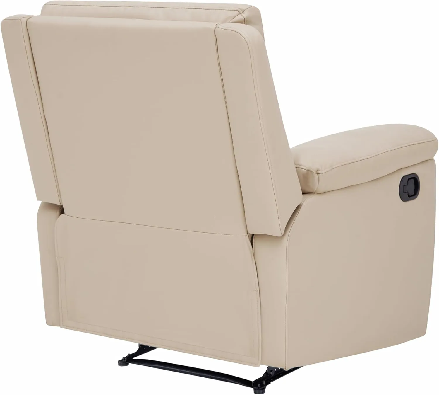 MINCETA Recliner Chairs,Modern Nursery Recliner 5" Wall Hugger Nursery Recliner with Overstuffed Arm and Back for Living Room,PU Leather in Khaki