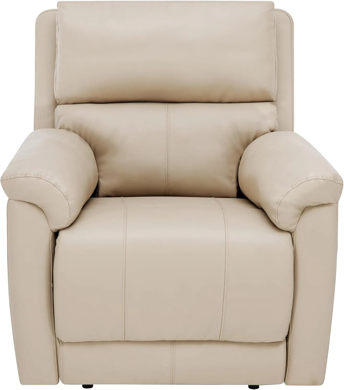 MINCETA Recliner Chairs,Modern Nursery Recliner 5" Wall Hugger Nursery Recliner with Overstuffed Arm and Back for Living Room,PU Leather in Khaki
