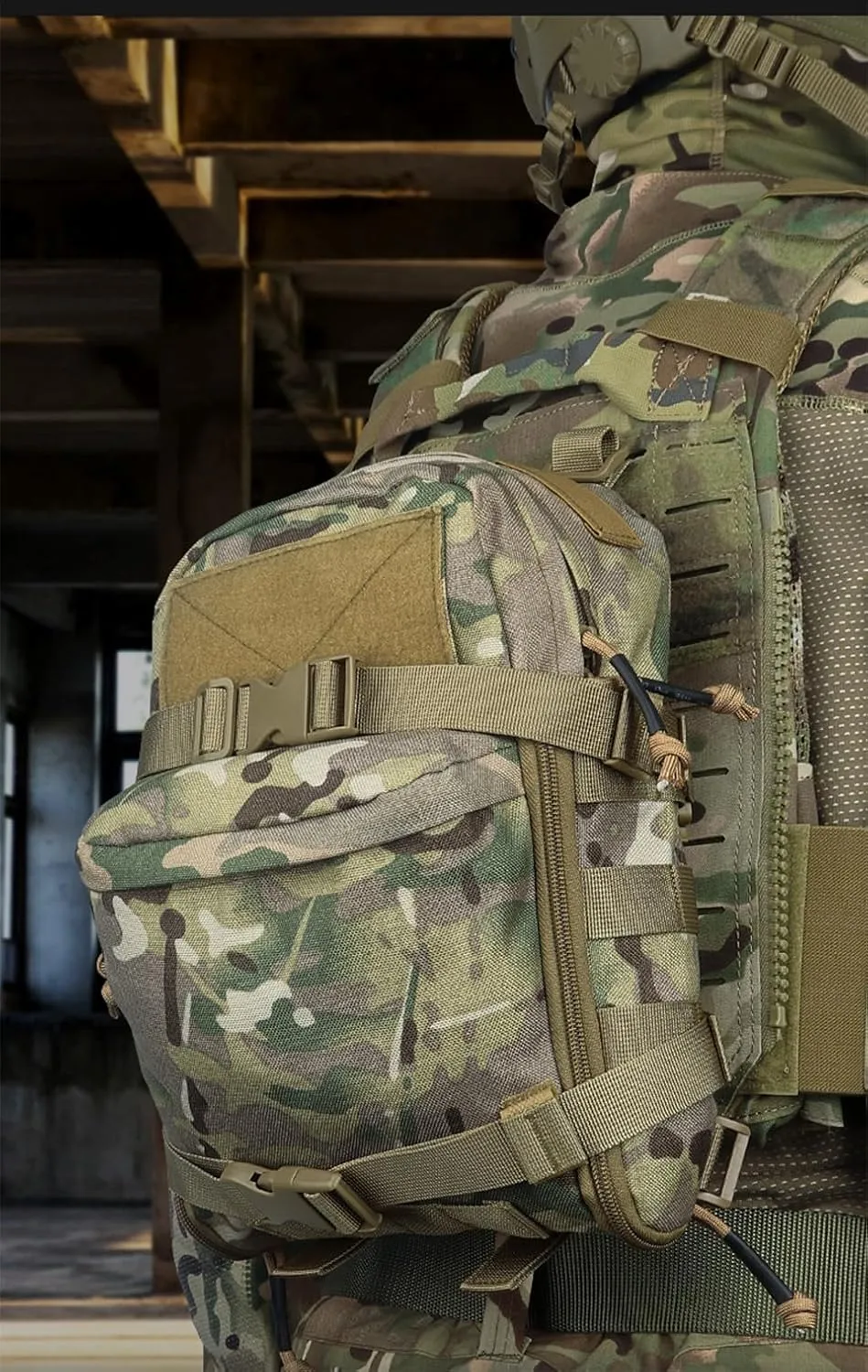 Mini Hydration Bag Tactical Backpack Water Bladder Zipper Pouch Hunting Pack for Tactical Vest