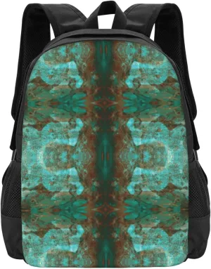 Mirrored Copper Brown And Teal Modern Lightweight Packable Backpack Travel Casual Hiking Daypack Foldable Backpack For Men Women