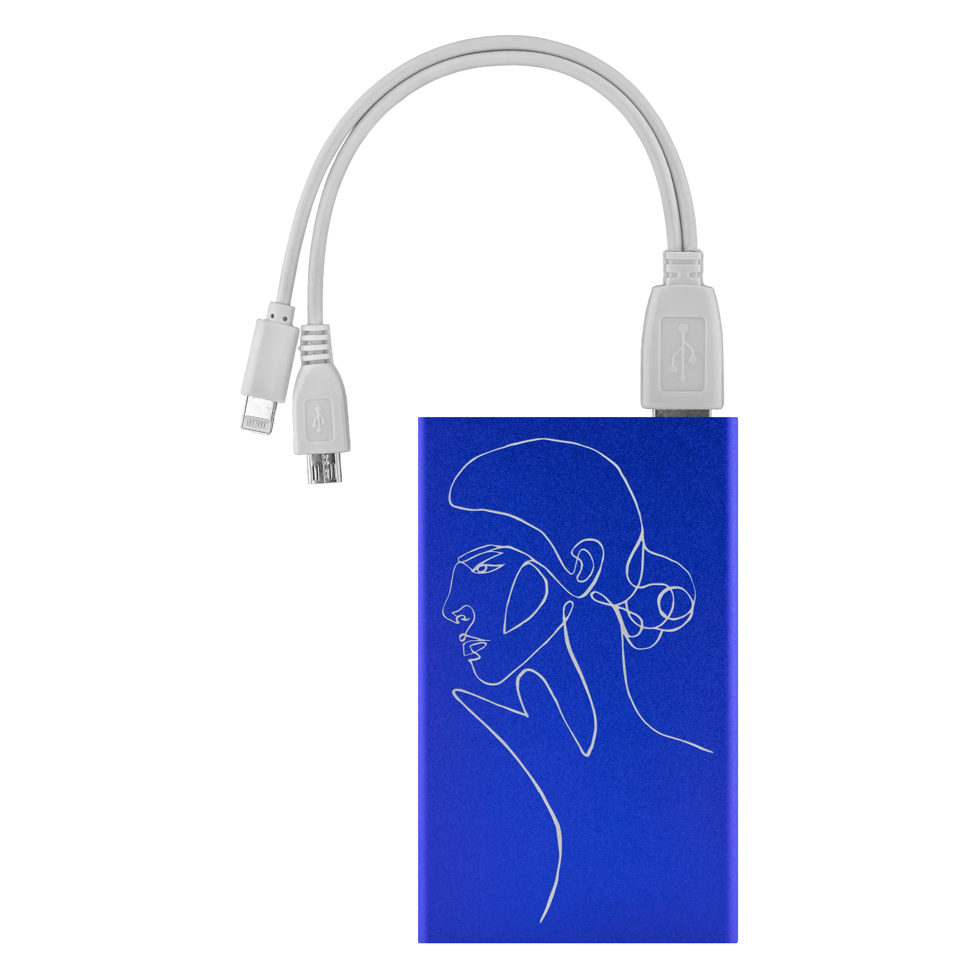 Modern Line Drawing Power Bank