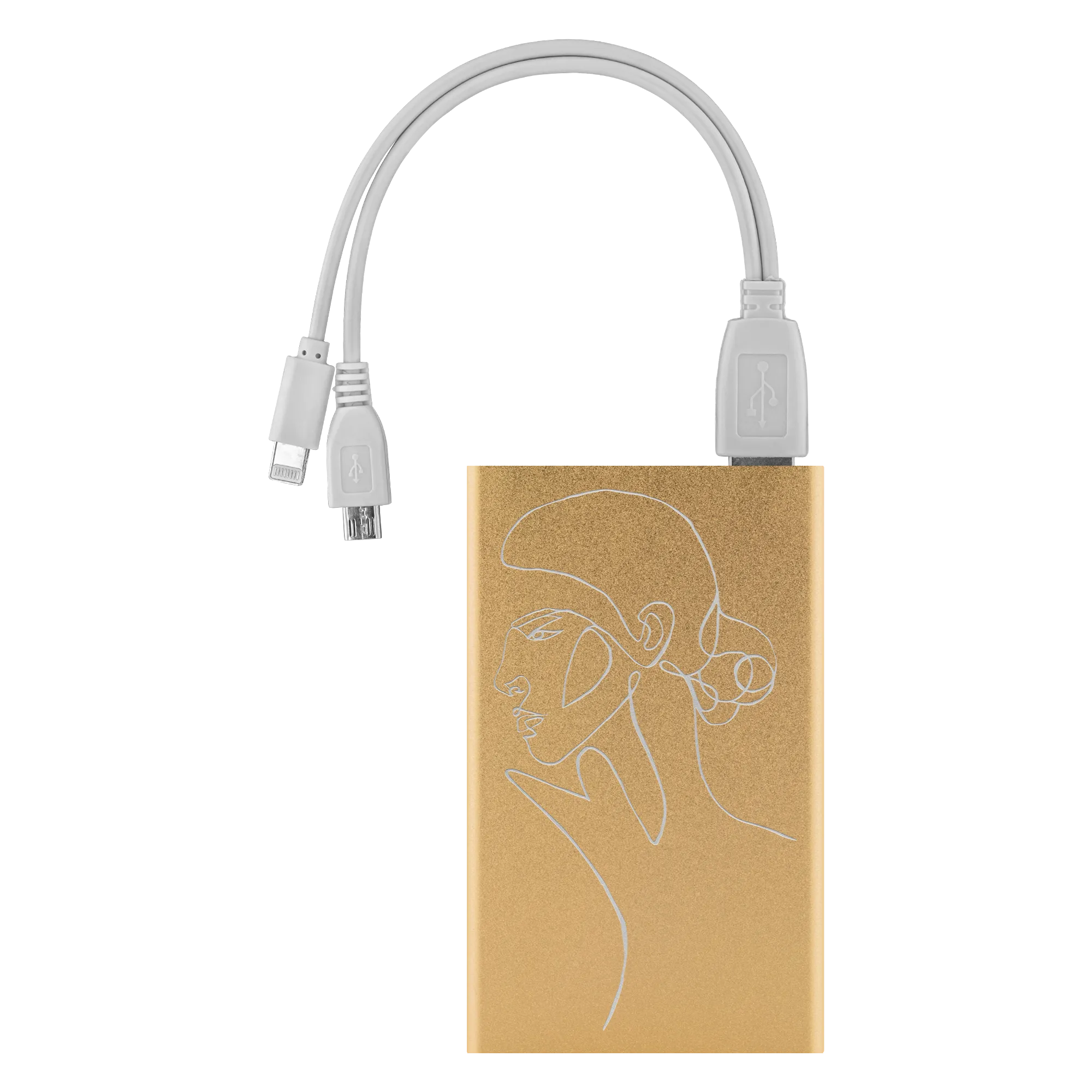 Modern Line Drawing Power Bank