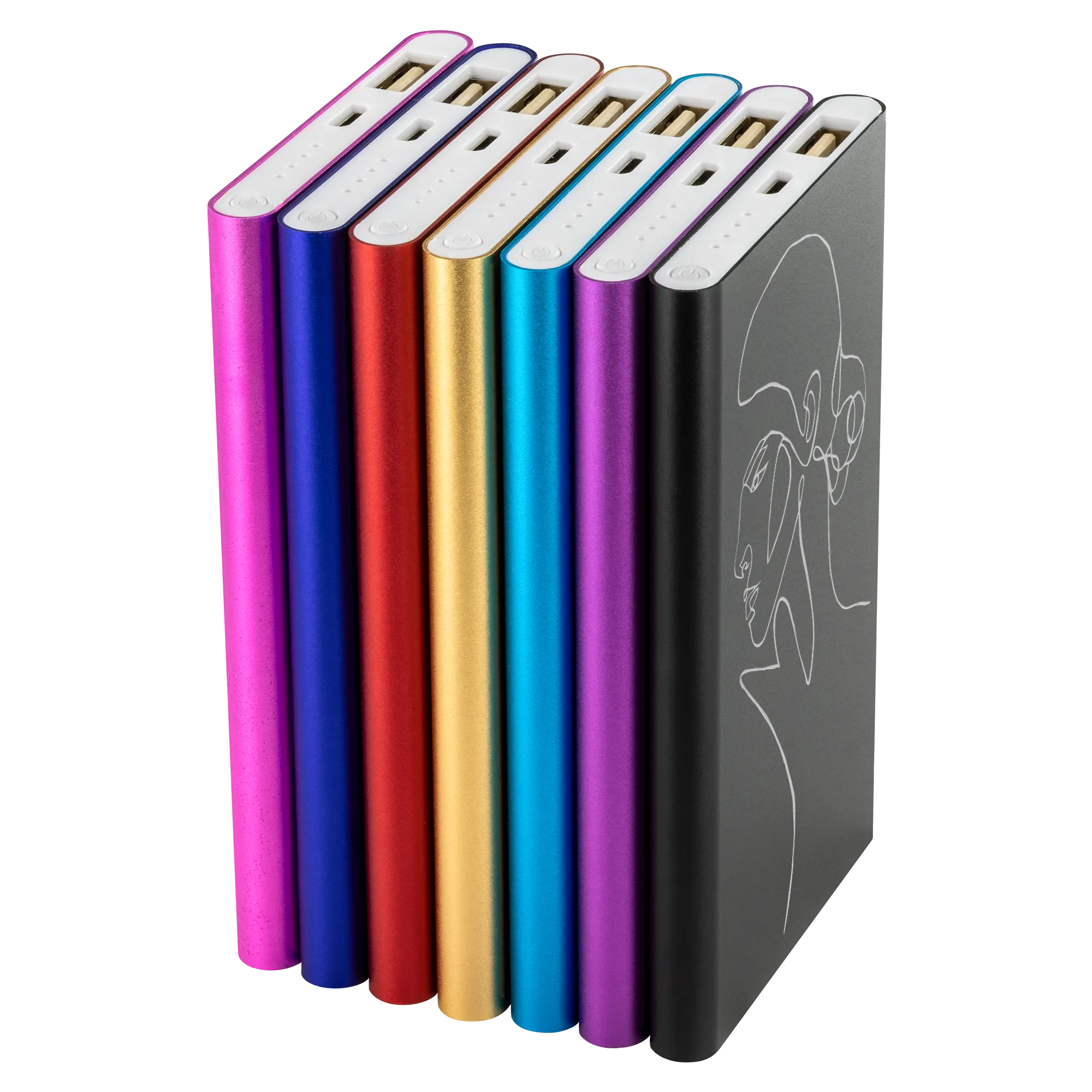 Modern Line Drawing Power Bank