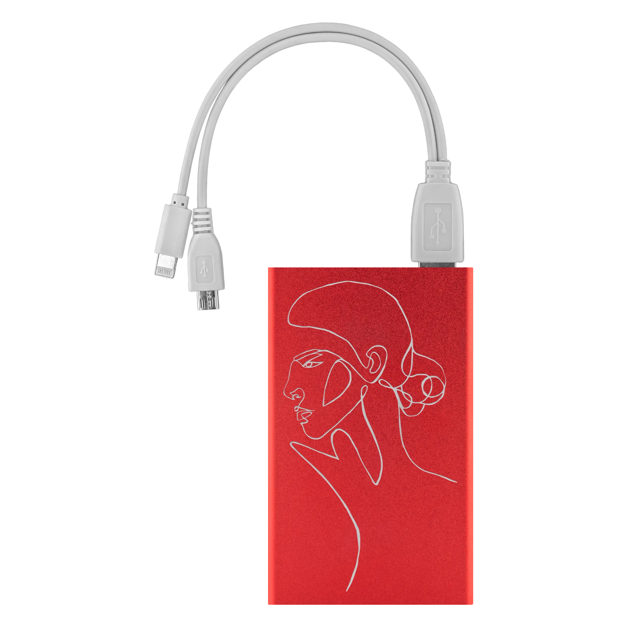 Modern Line Drawing Power Bank