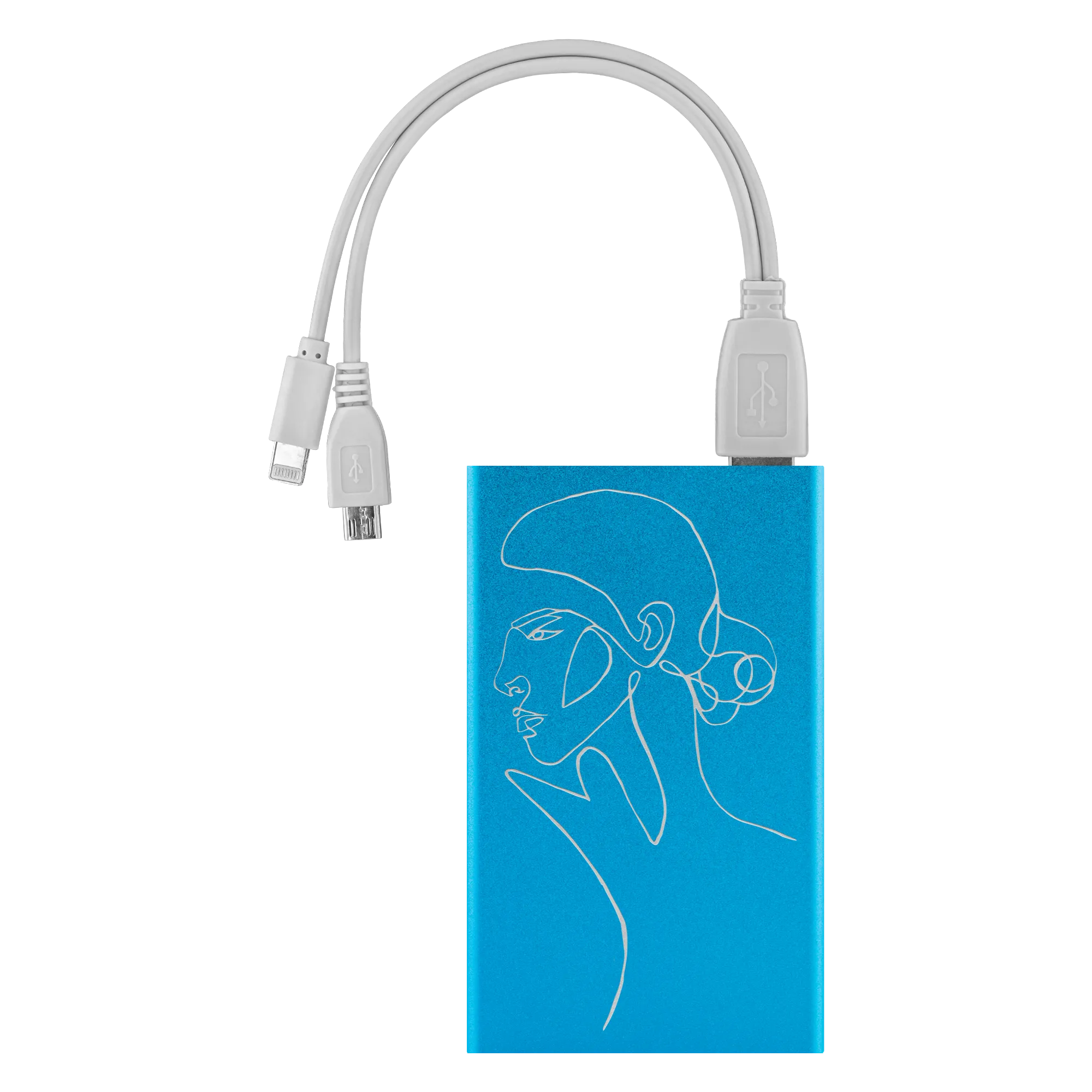 Modern Line Drawing Power Bank