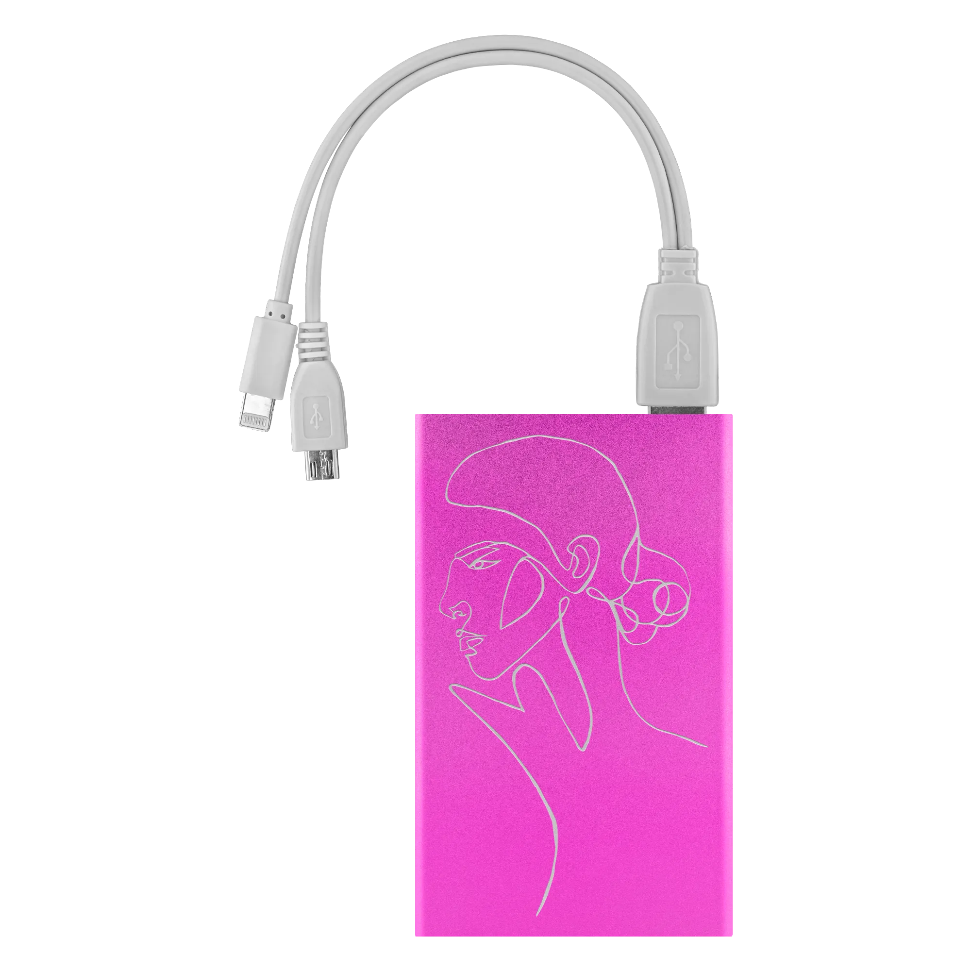 Modern Line Drawing Power Bank