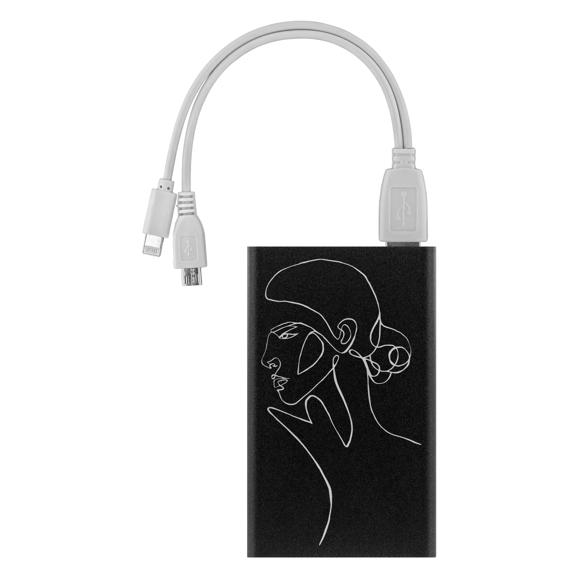 Modern Line Drawing Power Bank
