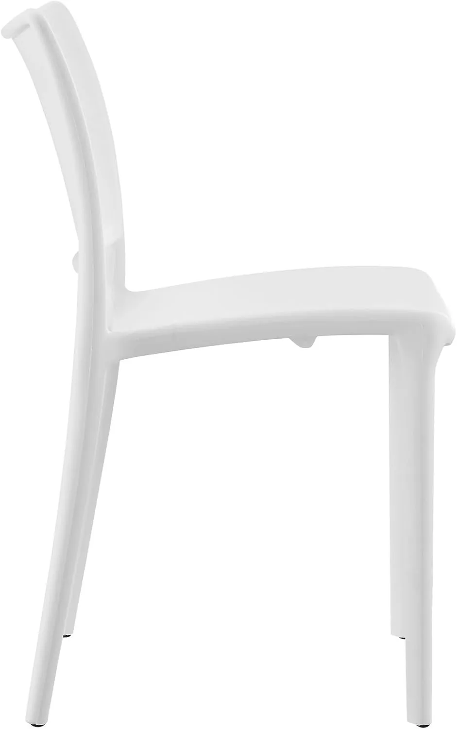 Modway MO- Hipster Contemporary Modern Molded Plastic Stacking, Dining Chair, White