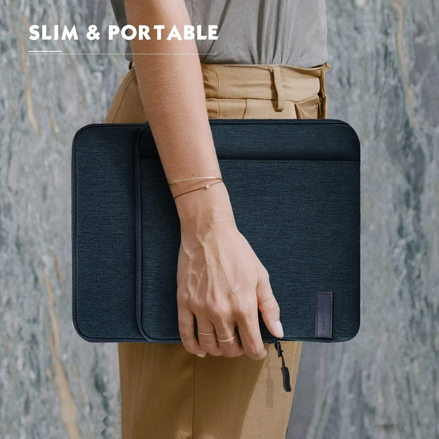 MoKo 9-11 Inch Tablet Sleeve Bag Carrying Case with Storage Pockets Fits New 11-inch iPad Pro M4/iPad Air M2 2024, iPad Air 5/4 10.9, iPad Pro 11, iPad 10/9/8th 10.9/10.2, Tab S8/S9 11, Indigo