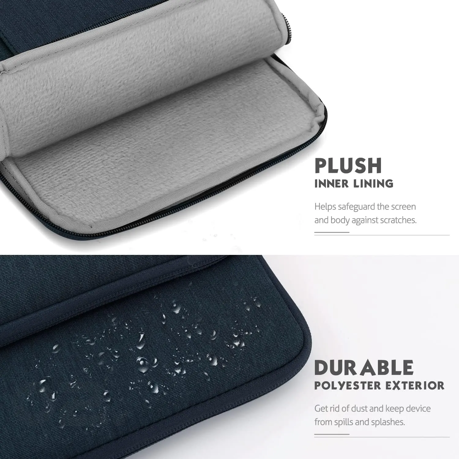 MoKo 9-11 Inch Tablet Sleeve Bag Carrying Case with Storage Pockets Fits New 11-inch iPad Pro M4/iPad Air M2 2024, iPad Air 5/4 10.9, iPad Pro 11, iPad 10/9/8th 10.9/10.2, Tab S8/S9 11, Indigo