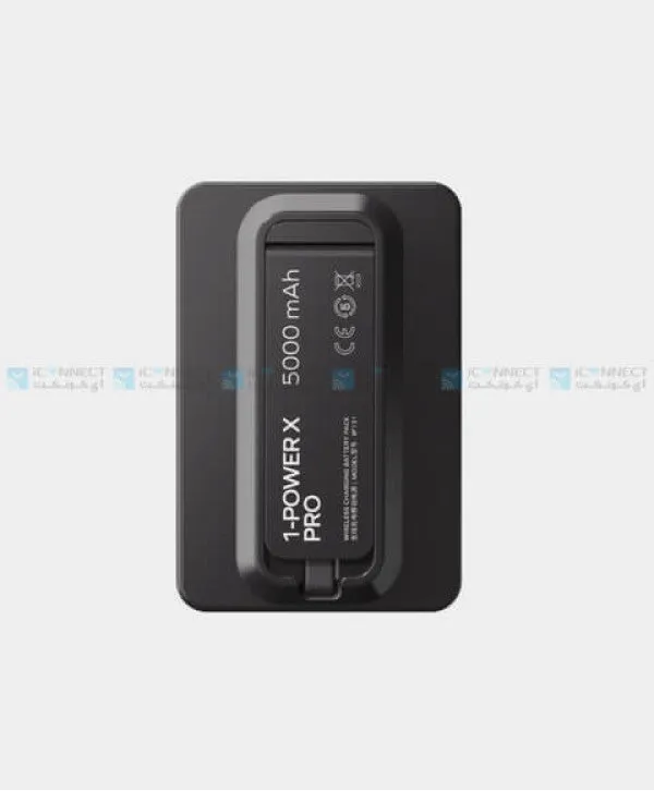 Momax 1-Power X Pro Magnetic Wireless Power Bank 5000mAh with Built-In Usb-C Cable - Black