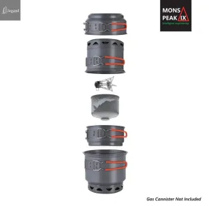 Mons Peak IX Trail 123 HE UL Cook Set with Stove