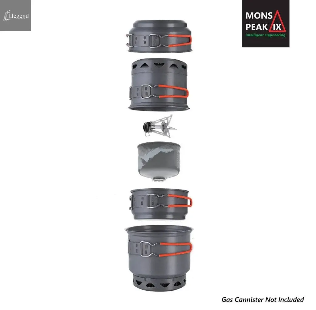 Mons Peak IX Trail 123 HE UL Cook Set with Stove