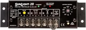 Morningstar Sunlight 20A Solar Charge Controller (SL-20L-24V) - Solar Panel Regulator for 24 Volt Batteries, Lighting Ctrl, Easy Setup, Corrosion Resistant Terminals, 5 Year WTY - Designed in The USA
