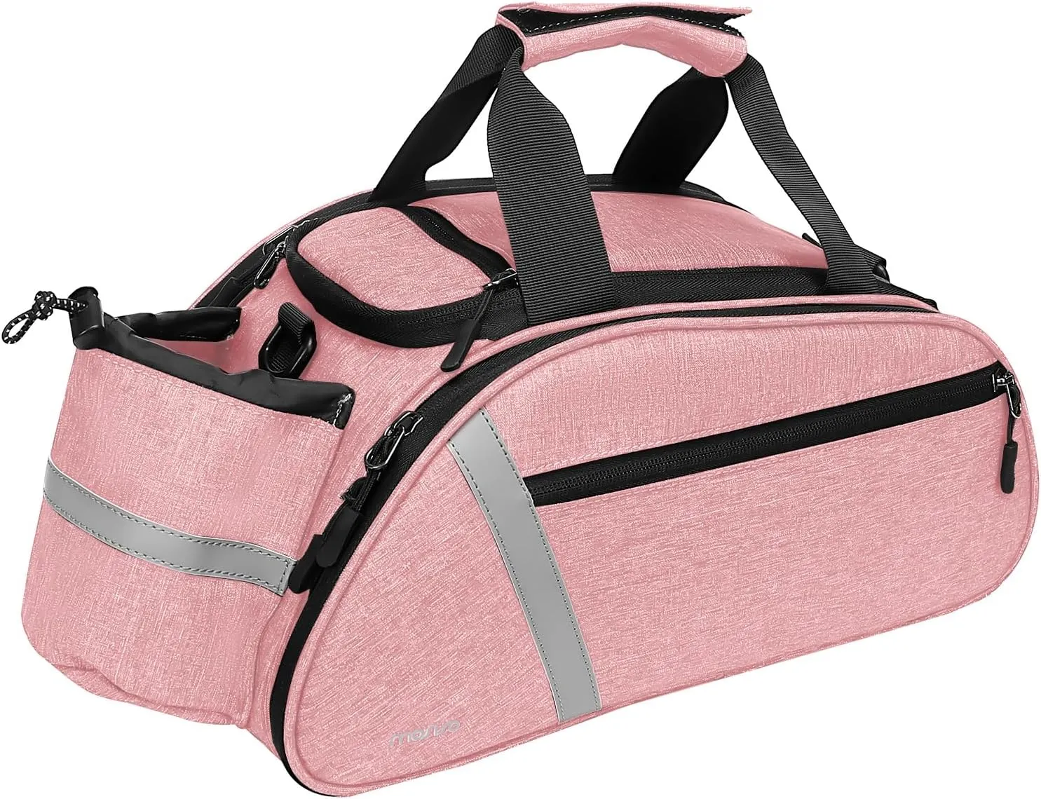 MOSISO Bike Rack Bag, Waterproof Bicycle Trunk Pannier Rear Seat Handbag Cycling Bike Carrier Reflective Backseat Cargo Storage Luggage Saddle Shoulder Bag with Water Bottle Holder&Handle