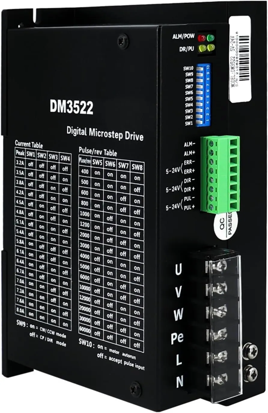 Motor Drive DM3522 Three Phase 8A AC 110V 220V Stepper Motor Driver Fit Nema 34 42 86 110 8N 12N Step Engine for Engraving Machine