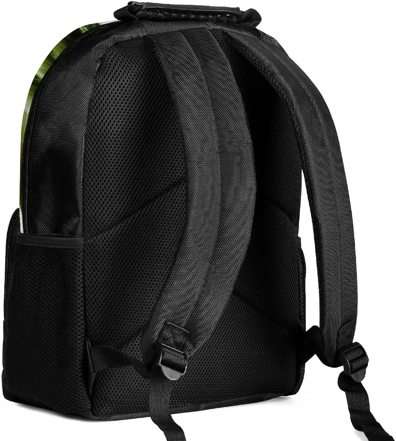 Mountain And Northern Light Wolves Psychedelic Art Shoulder Book Bags Polyester Multipurpose Anti-Theft Carry On Bag Large Capacity Travel Hiking & Camping Rucksack