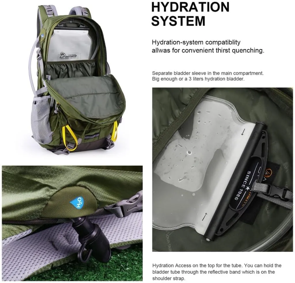 MOUNTAINTOP 40L Hiking Backpack,Lightweight Travel Backpack for Men Women Outdoor Backpacking, Camping