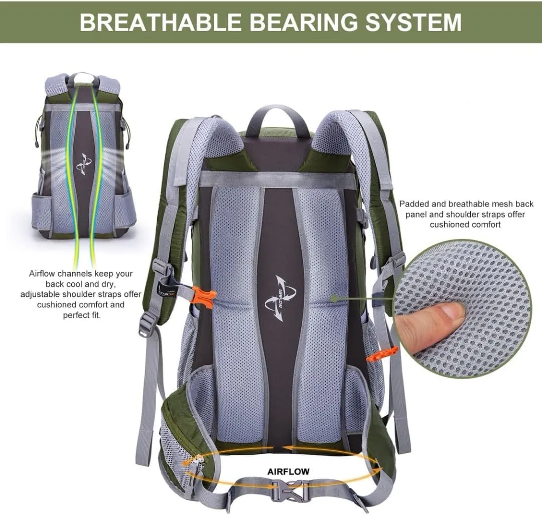 MOUNTAINTOP 40L Hiking Backpack,Lightweight Travel Backpack for Men Women Outdoor Backpacking, Camping