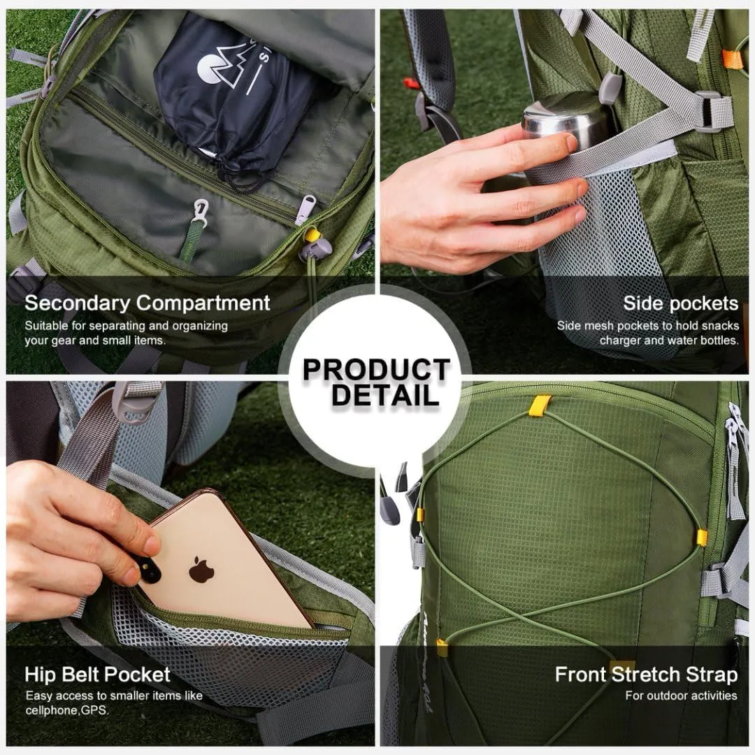 MOUNTAINTOP 40L Hiking Backpack,Lightweight Travel Backpack for Men Women Outdoor Backpacking, Camping