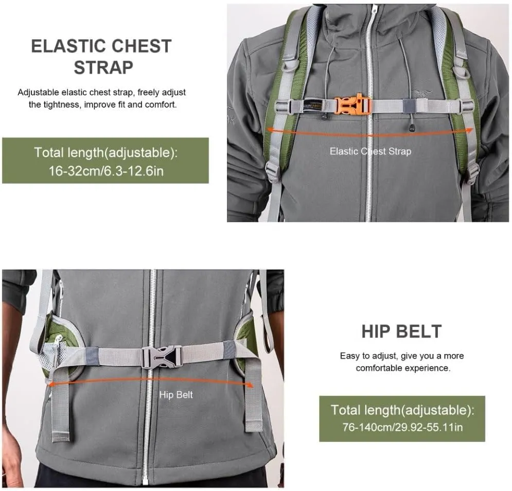 MOUNTAINTOP 40L Hiking Backpack,Lightweight Travel Backpack for Men Women Outdoor Backpacking, Camping
