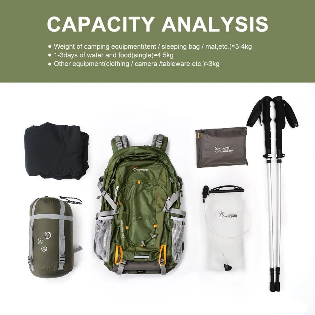 MOUNTAINTOP 40L Hiking Backpack,Lightweight Travel Backpack for Men Women Outdoor Backpacking, Camping