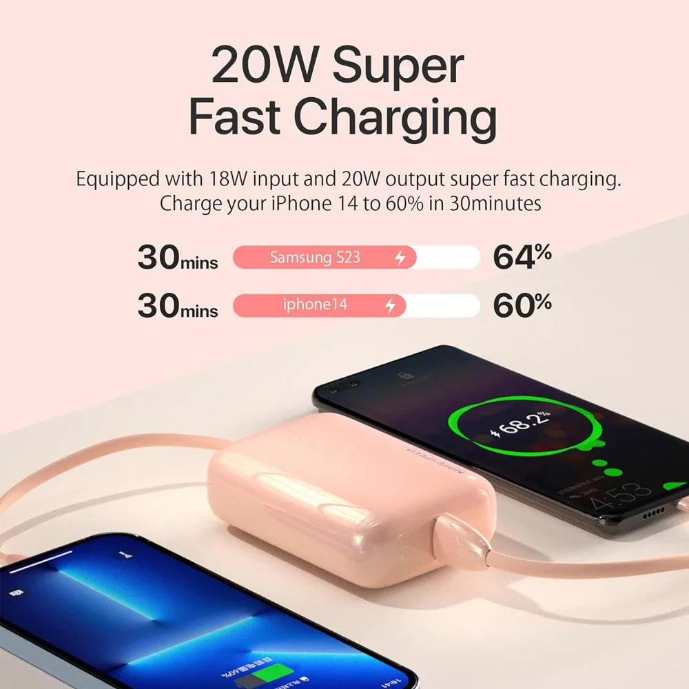 Movespeed Mini Portable Power Bank 10000mAh PD20W 22.5W Lemon Yellow