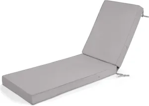 mudilun Lounge Chair Cushion Water Proof Outdoor Lounge Chair Cushions with Ties Non-Slip Chaise Lounge Cushion Removable Patio Seat Cushions for Garden Pool Beach Lounge (Grizzly)
