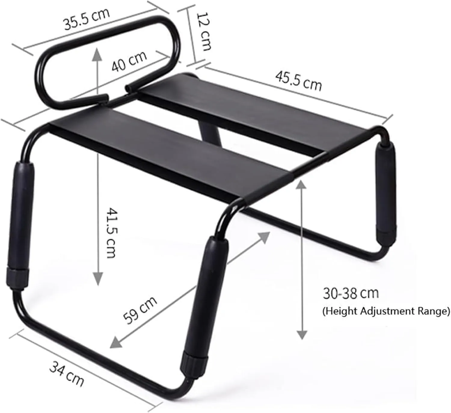 Multipurpose Exercise and Positioning Chair, Adjustable, 300 lb Capacity (black02)