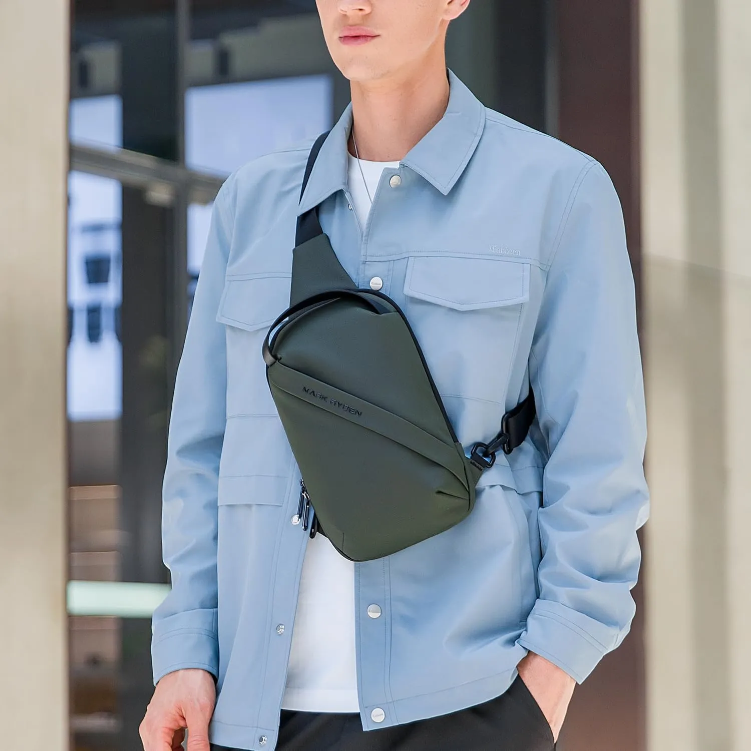 Muzee Crossbody Sling Bag Small Backpack for Women Men Lightweight One Strap Backpack Travel Hiking Chest Bag Daypack