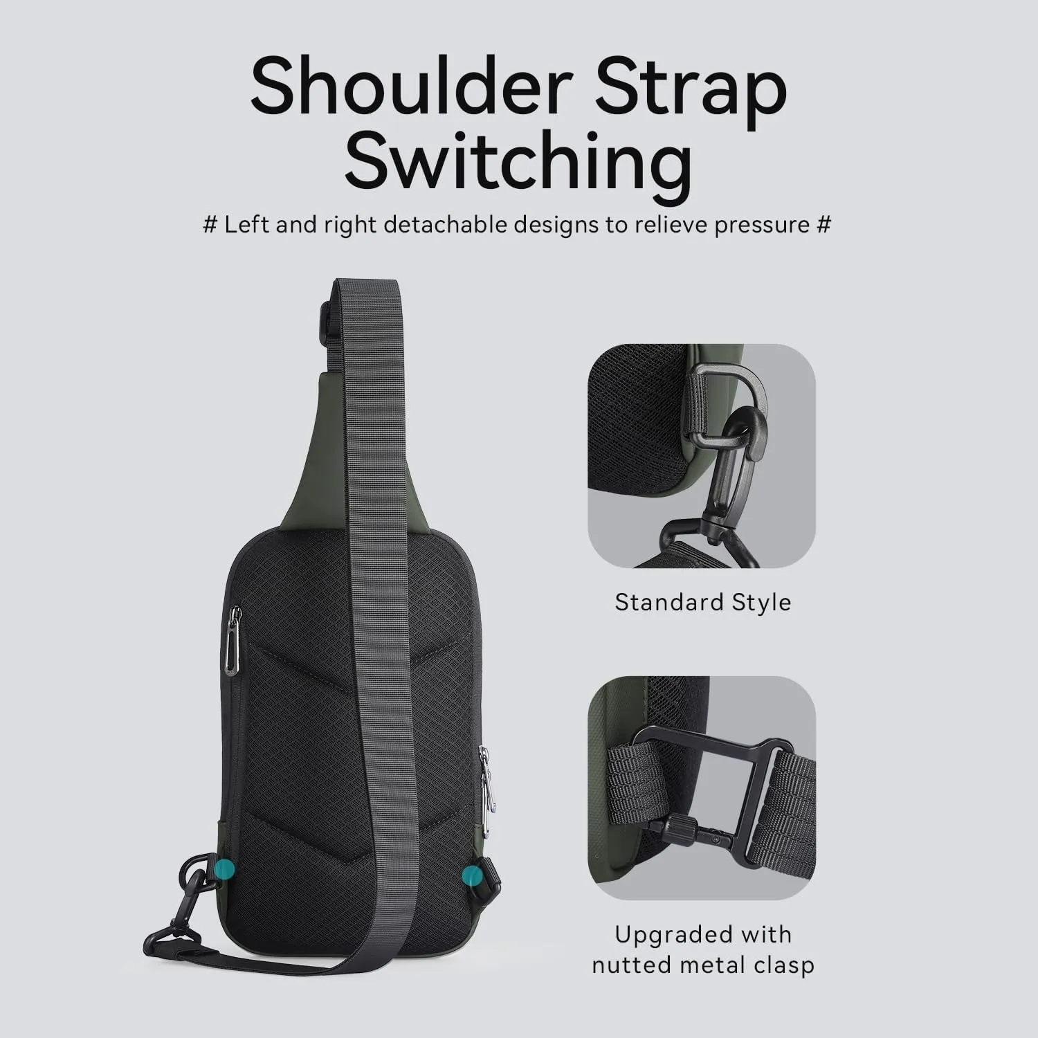 Muzee Crossbody Sling Bag Small Backpack for Women Men Lightweight One Strap Backpack Travel Hiking Chest Bag Daypack