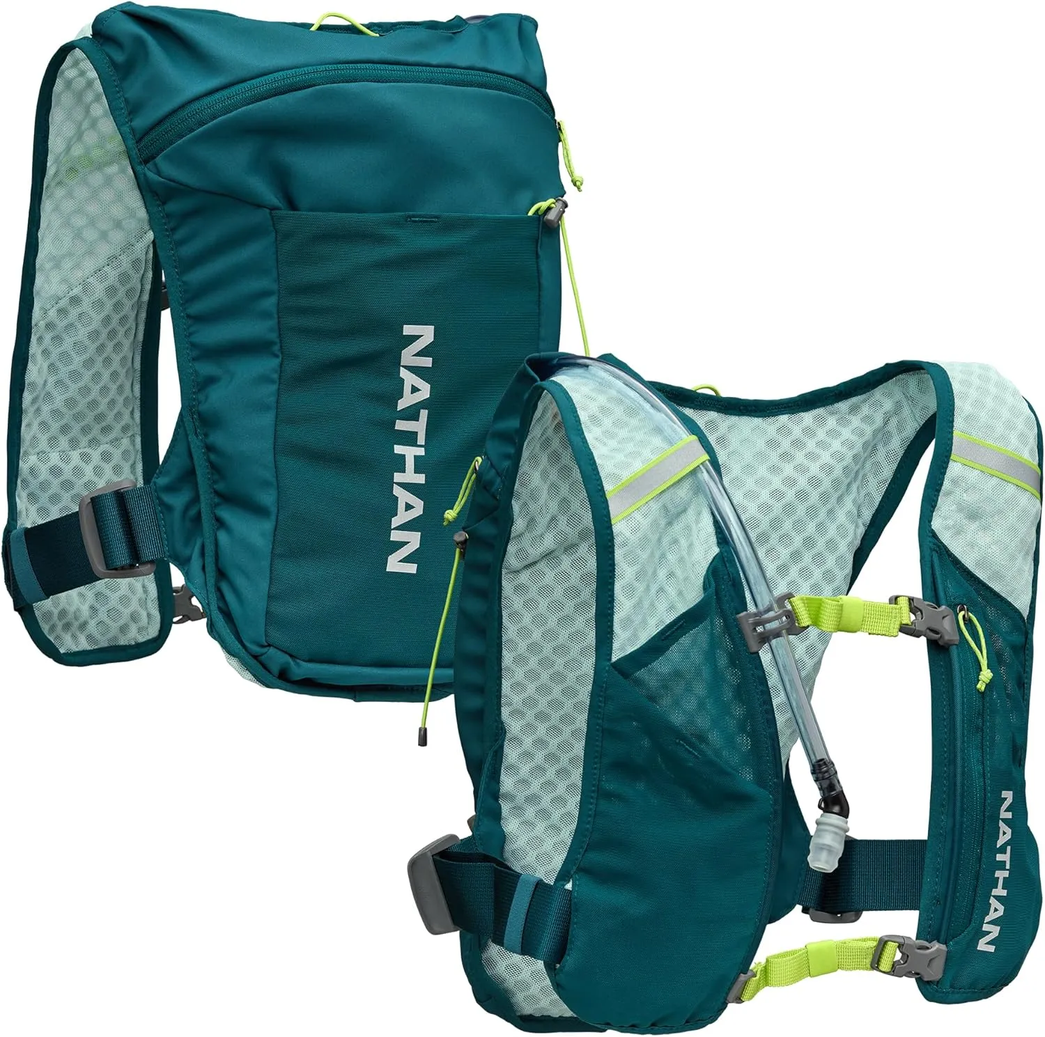 Nathan QuickStart 2.0 Hydration Pack with Hydration Bladder 4L, for Running Vest, Hiking, Walking, Marathon, Obstical Course Run, Race