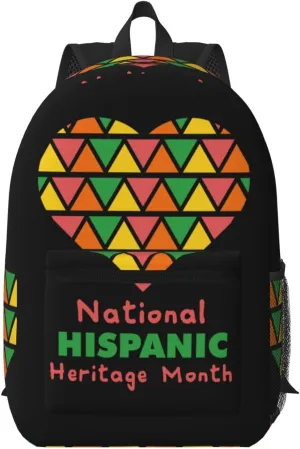 National Hispanic Heritage Month Backpack for Worker Business Hiking Travel Shoulders Bag Fashion Backpack