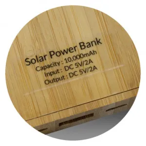 NATURA Bamboo Solar Power Bank - 122468