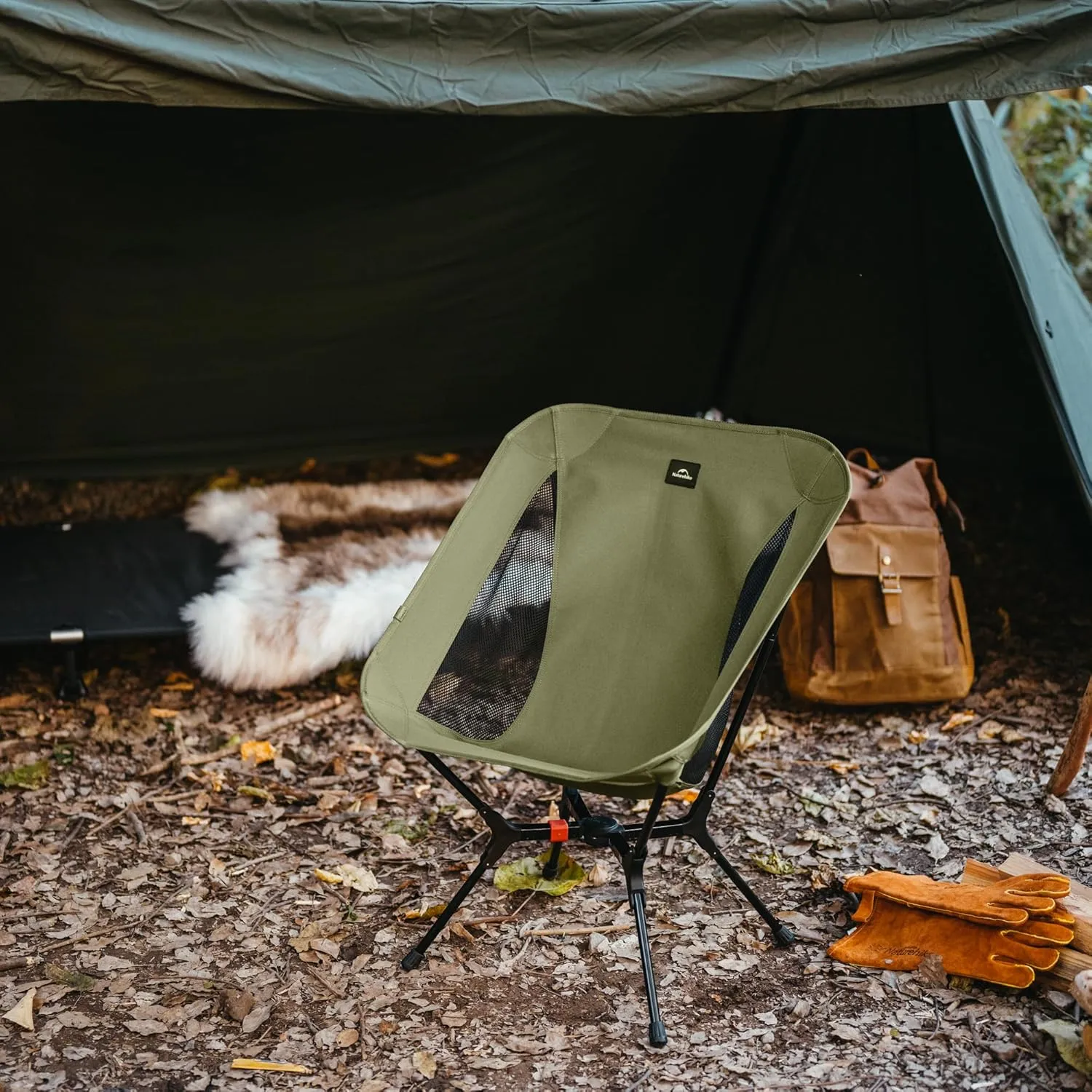 Naturehike YL01 Snap Camping Chair, Portable Backpacking Chair with Storage Bag, Lightweight & Compact Folding Camp Chair