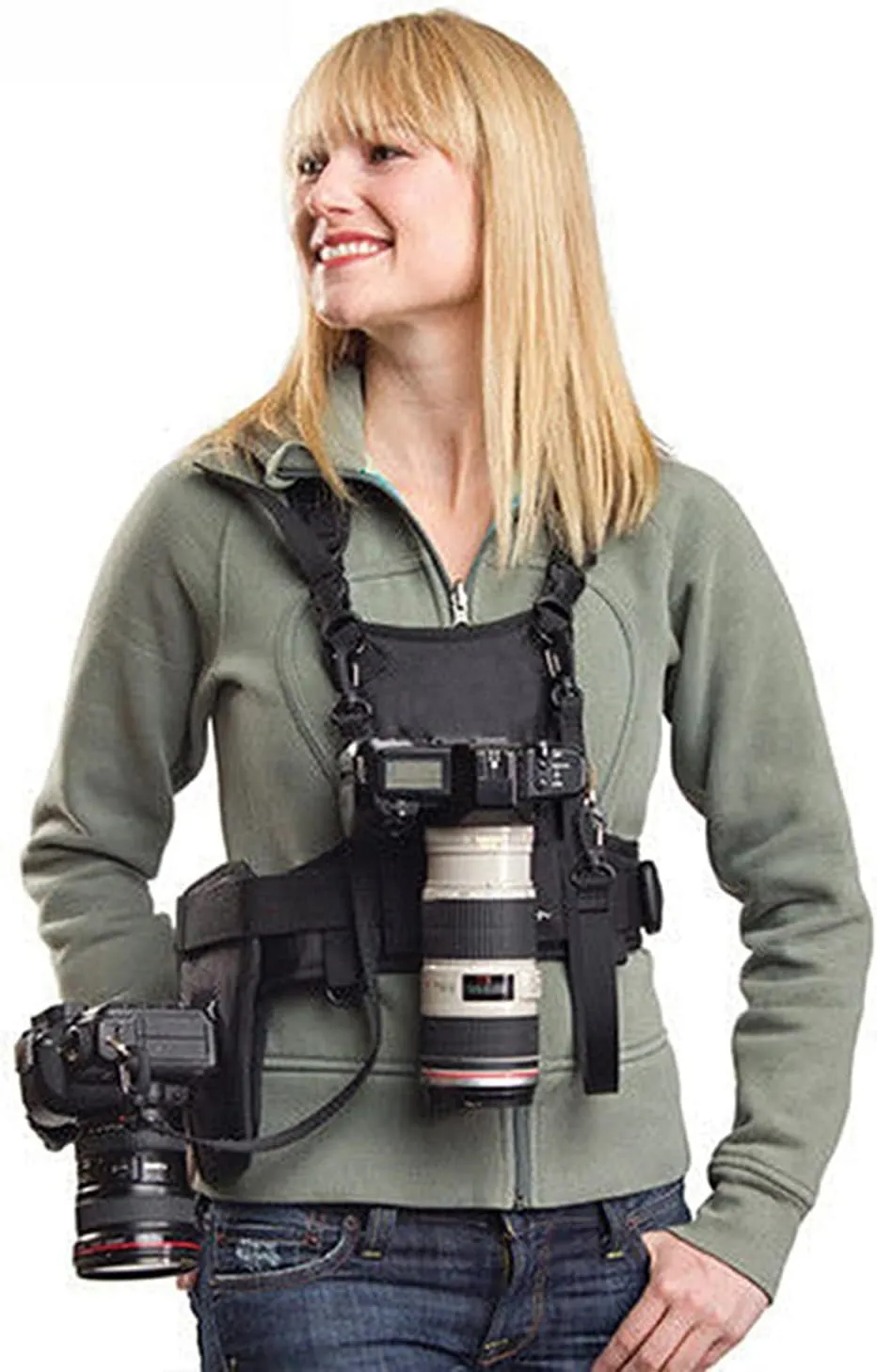 Nicama NC-Vest Dual Camera Carrier Chest Harness，Double Shoulder Camera Strap for Canon 6D 5D2 5D3 Nikon D800 D810 Sony A7S A7R A7S2 Sigma Olympus DSLR Hiking Climbing Wedding Travel