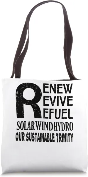 Nice Solar, Wind, Hydropower Design: Renewable Energy Lover Tote Bag