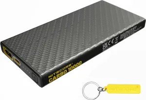 Nitecore Carbo 10000 Power Bank Ultra Lightweight 10000mAh Carbon Fiber Fast Charging Battery Pack Charger QC PD Dual-Output for Cell Phone Tag