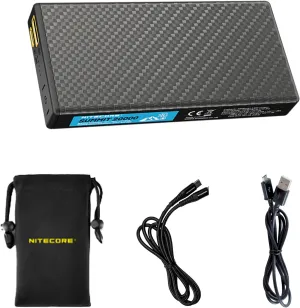 Nitecore Summit 20000 Power Bank, 20000mAh Low Temperature Fast Charging USB-C QC PD, Compatible with iPhone, iPad, Galaxy, Smartphones with a USB-C and a Lumentac Micro-USB Charging Cable