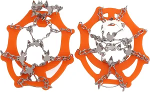 Non Slip Gripper Spikes for Shoes, 2Pcs Crampons 19 Teeth Stainless Steel Anti Slip Crampon Ice Traction Cleats for Hiking Boots, Ice Cleats for Hiking Walking Climbing Fishing