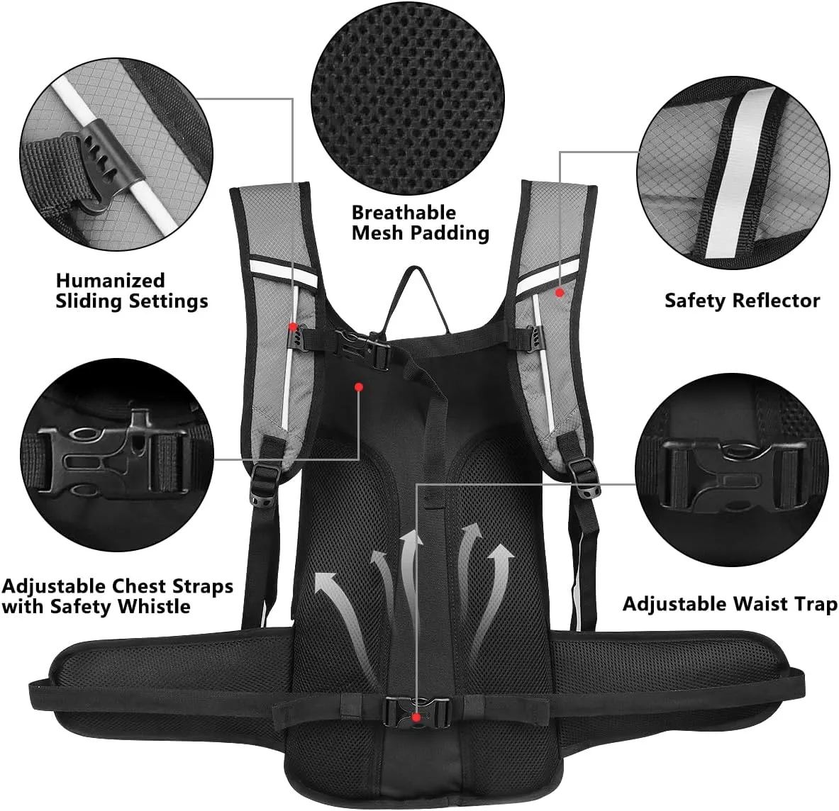 NONSAR Hydration Backpack, Hiking Backpack with 3L Water Bladder, Insulated Water Backpack for Women, Men, Kids, Keep Liquids Cool Up to 5 Hours, Daypack for Hiking, Running, Climbing, Cycling