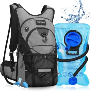 NONSAR Hydration Backpack, Hiking Backpack with 3L Water Bladder, Insulated Water Backpack for Women, Men, Kids, Keep Liquids Cool Up to 5 Hours, Daypack for Hiking, Running, Climbing, Cycling
