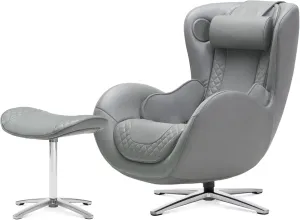 Nouhaus Heated Classic Massage Chair with Ottoman – Full Body & Spot Shiatsu Massager, Recliner with Bluetooth Speaker & in-Chair Charger – Portable & Ergonomic Design