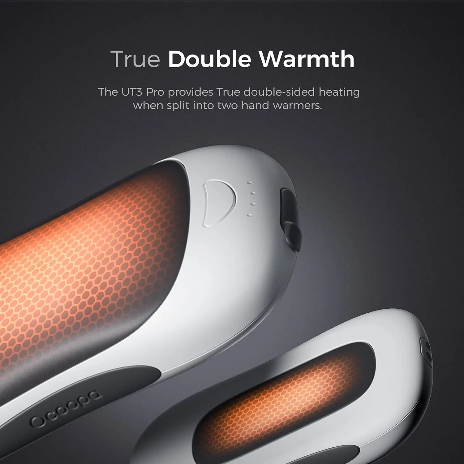 OCOOPA Magnetic Rechargeable Hand Warmers, True Double Warmth Handwarmers 10000mAh, Up to 15 Hours, Max 136℉, Electric Heater, for Men, Women, Golf/Hunting/Camping/Cold Weather, UT3 PRO