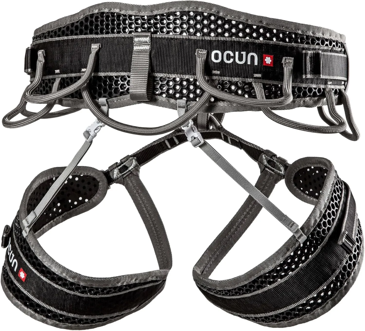 Ocun Webee Bigwall Rock Climbing Harness | 7 Gear Loop Half Body Safety Harness for Bigwall, Trad & Alpine Climbs (4 Buckle)