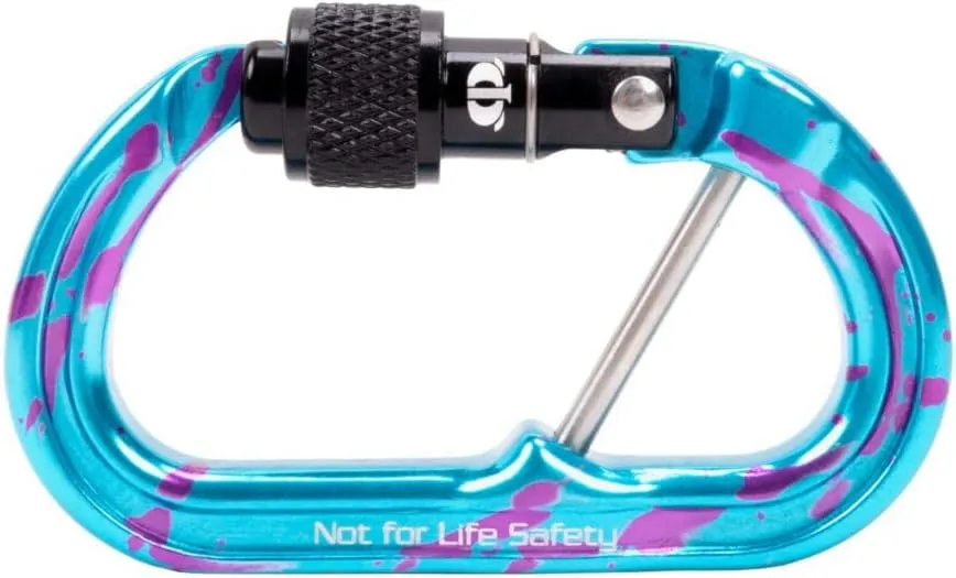 Omega Pacific Micro Raider Captive Aluminum Keylock Screw-Lok - Our Top Carabiner has Been Scaled Down to Create The Ultimate Accessory Connector