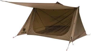OneTigris Backwoods Bungalow Bushcraft Shelter 2.0, Ultralight Backpacking Tent with with Porch for Camping Hiking Backpacking Motorcycle Kayak Bushcrafters