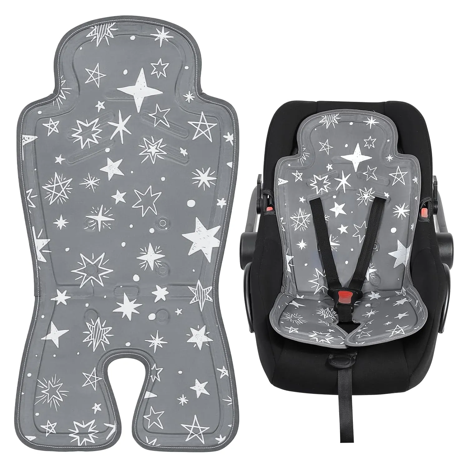 Orzbow Gel Car Seat Cooling Pad, Reversible Cooler Pad for Babies Compatible with 𝐃𝐨𝐨𝐧𝐚 Infant Car Seat & Stroller, Waterproof Cooling Mat Liner for Baby, Keep Baby Cool in Summer, Gray
